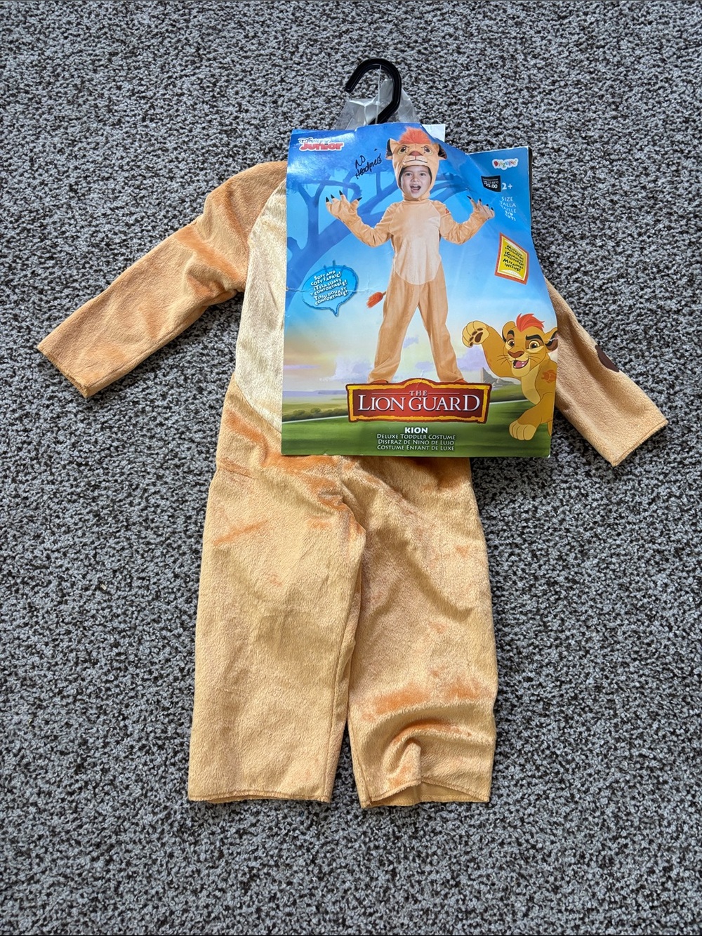 Lion King Halloween Costume 3T/4T Jumpsuit & Gloves Disney Toddler Boys-No Head